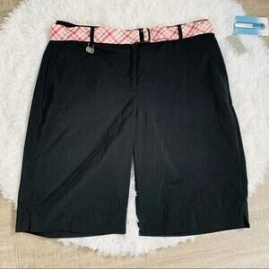 Charter Club Golf Black Coolmax Shorts Size 8 NWT